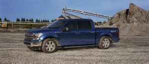 Blue Jeans 2019 Ford F-150 exterior front fascia and drivers side