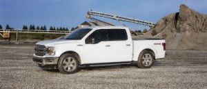 Oxford White 2019 Ford F-150 exterior front fascia and drivers side