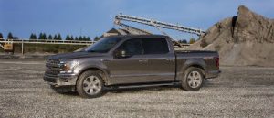 Stone Grey 2019 Ford F-150 exterior front fascia and drivers side