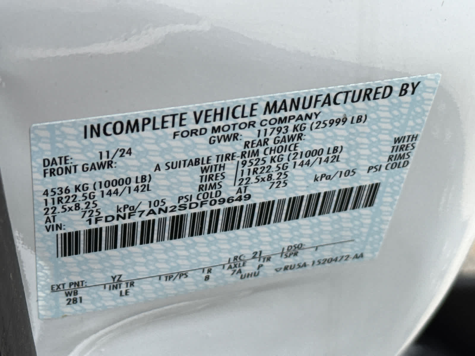 2025 Ford F-750 Straight Frame Gas F-750 SD Gas Straight Frame