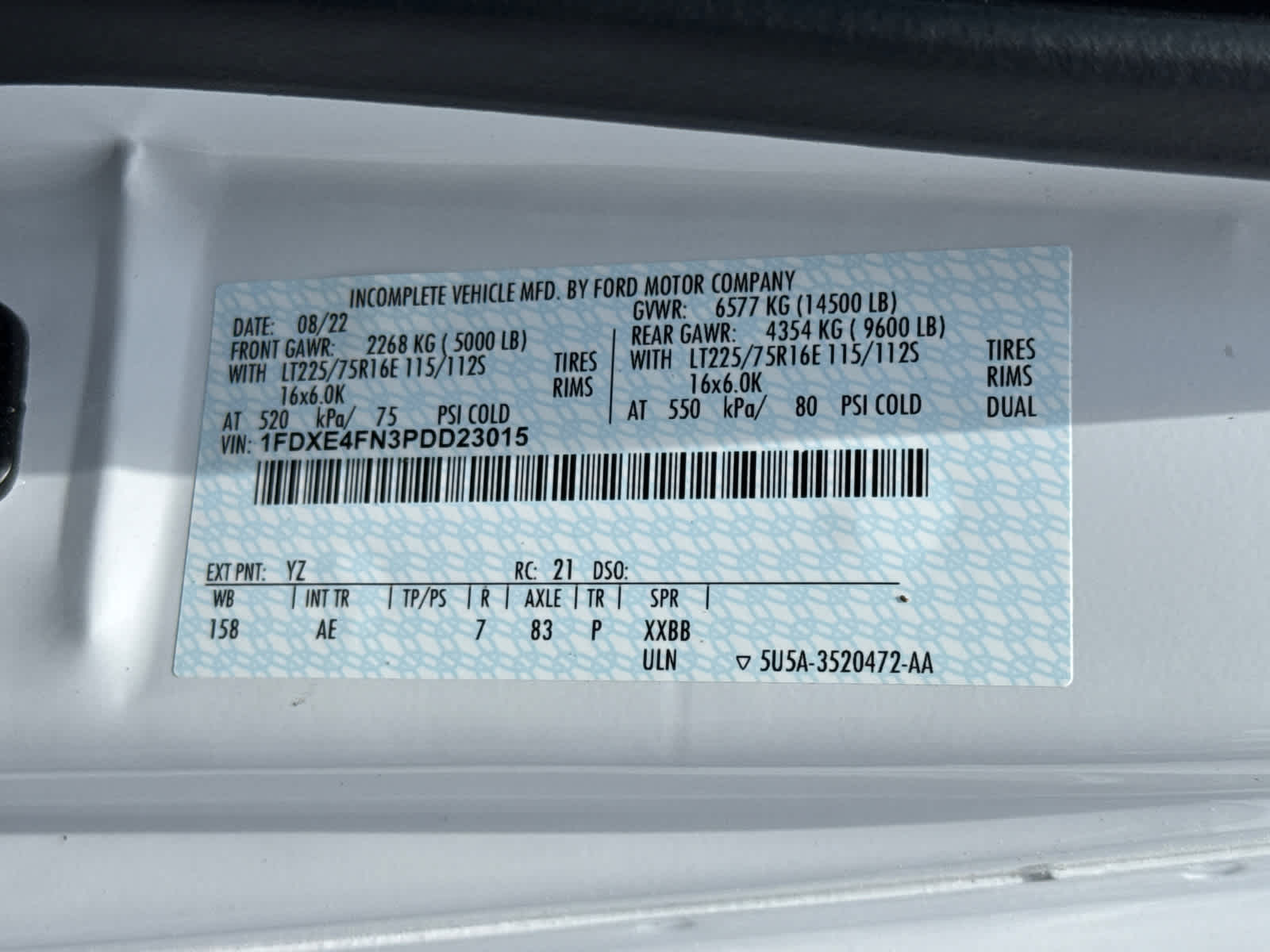 2023 Ford E-Series Cutaway E-450 DRW 158" WB