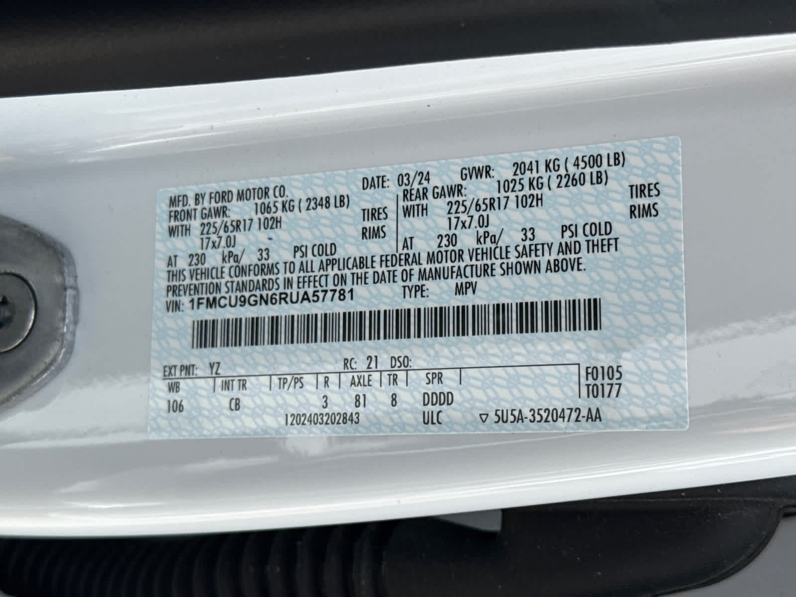 2024 Ford Escape Active