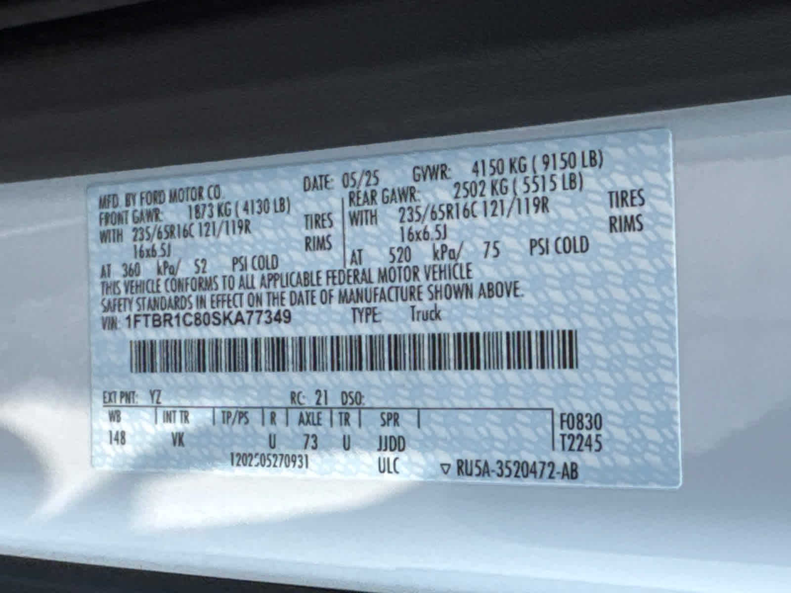 2025 Ford Transit Cargo Van