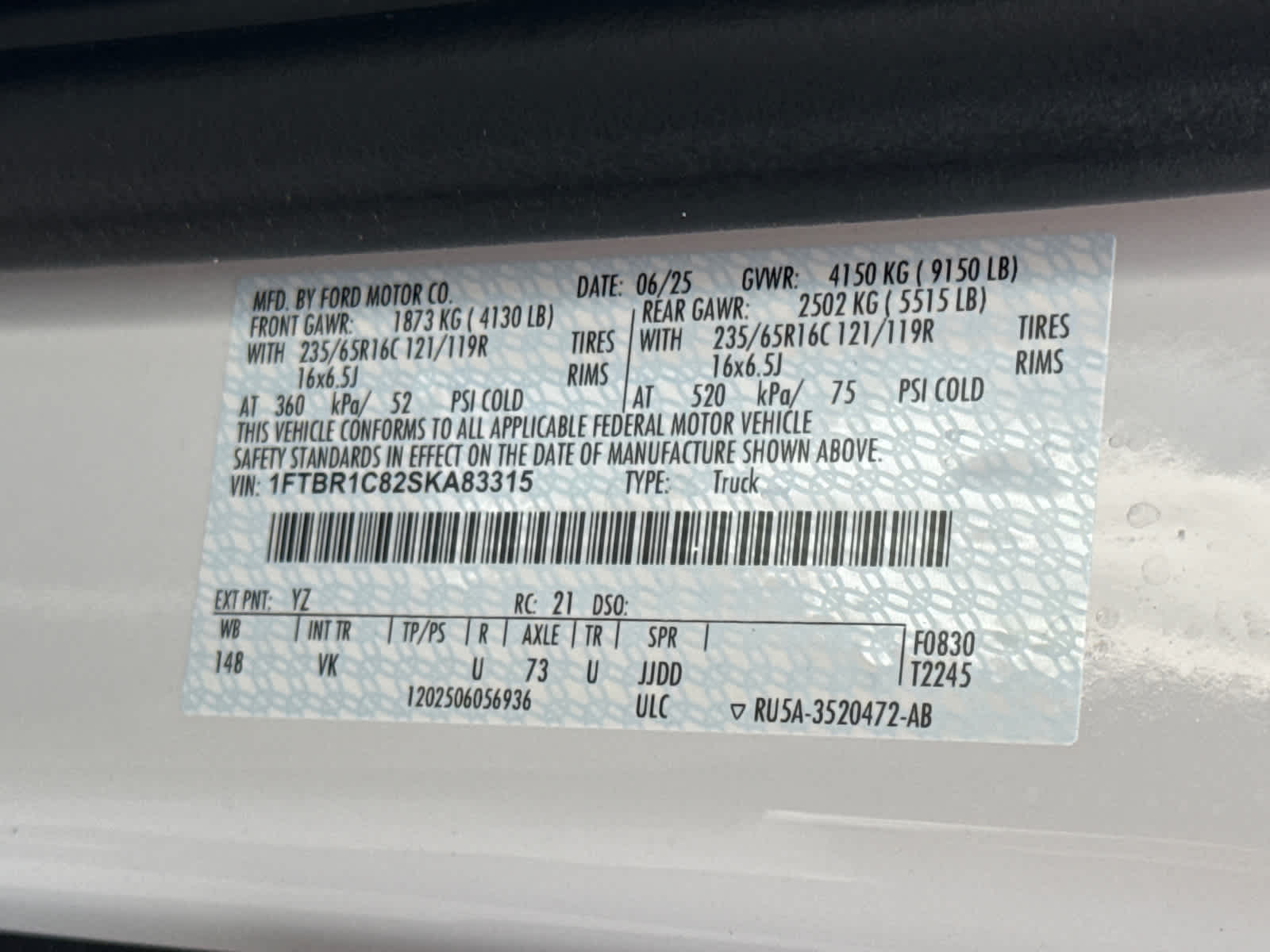 2025 Ford Transit Cargo Van