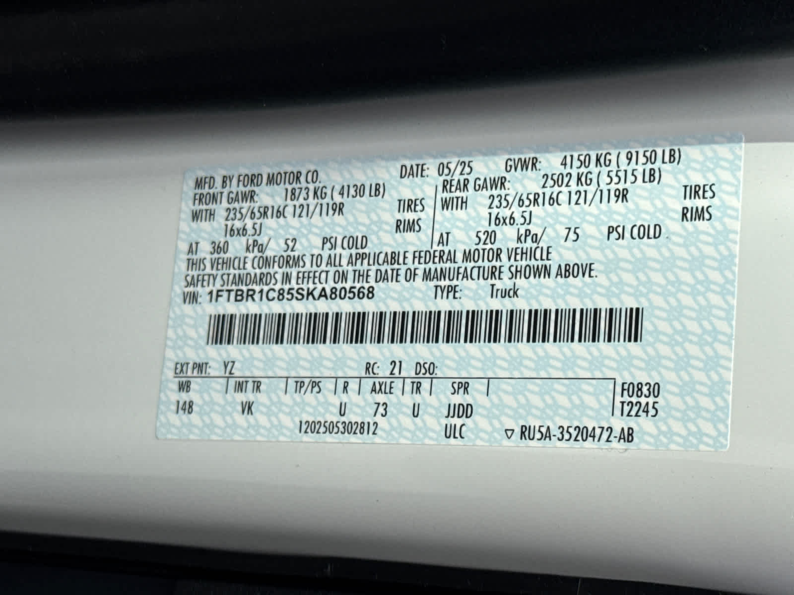 2025 Ford Transit Cargo Van