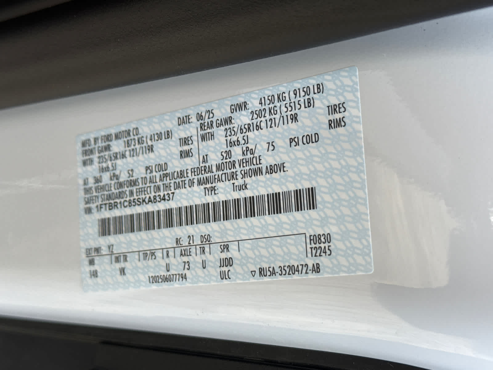 2025 Ford Transit Cargo Van