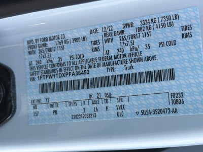 2023 Ford F-150 Special Service Vehicle 4WD SuperCrew 5.5' Box