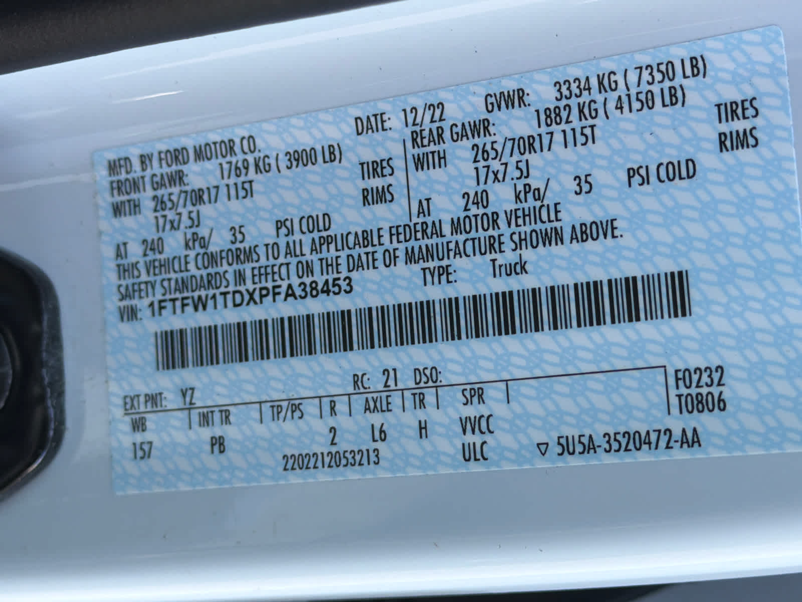 2023 Ford F-150 Special Service Vehicle 4WD SuperCrew 5.5' Box