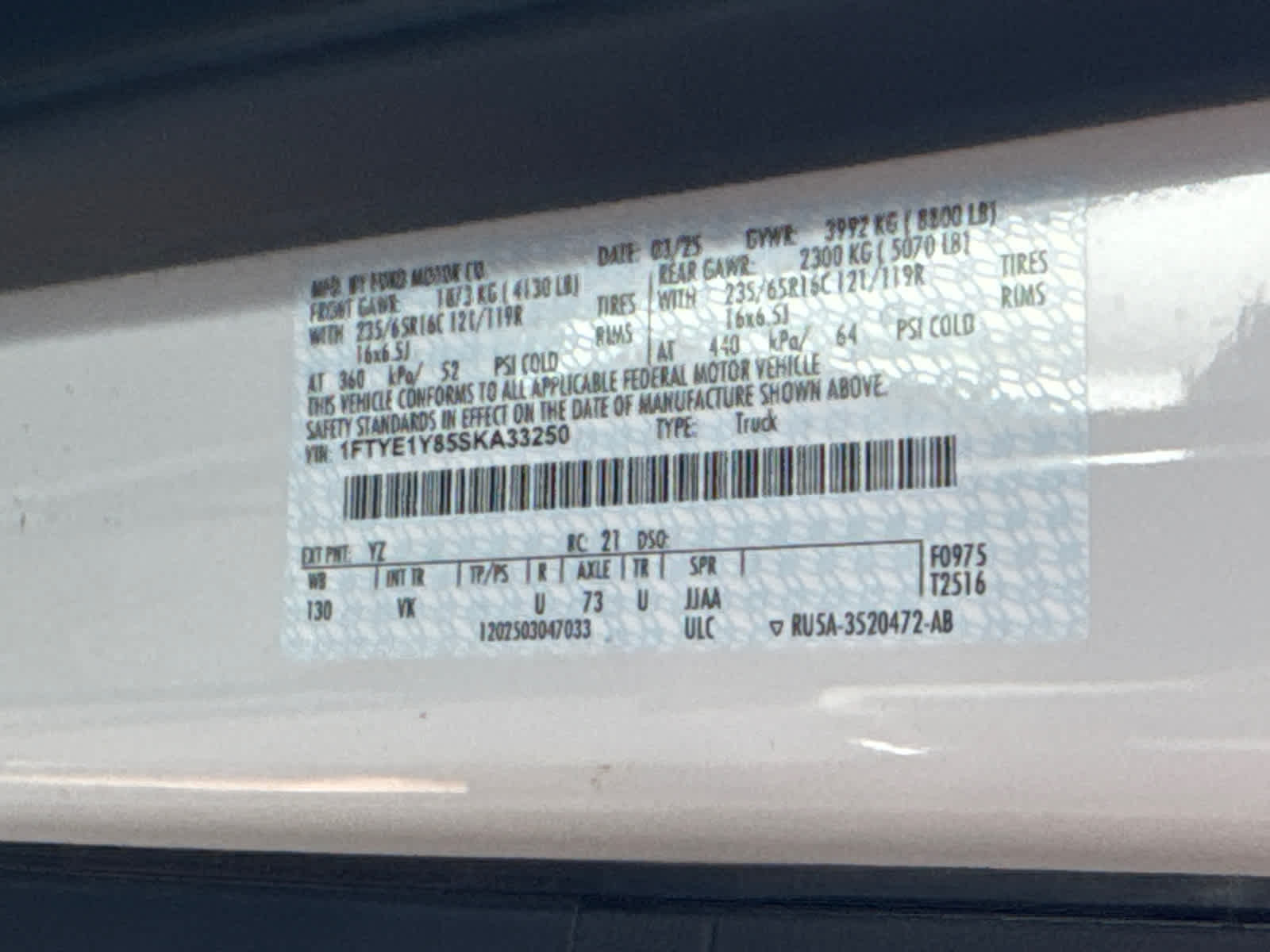 2025 Ford Transit Cargo Van