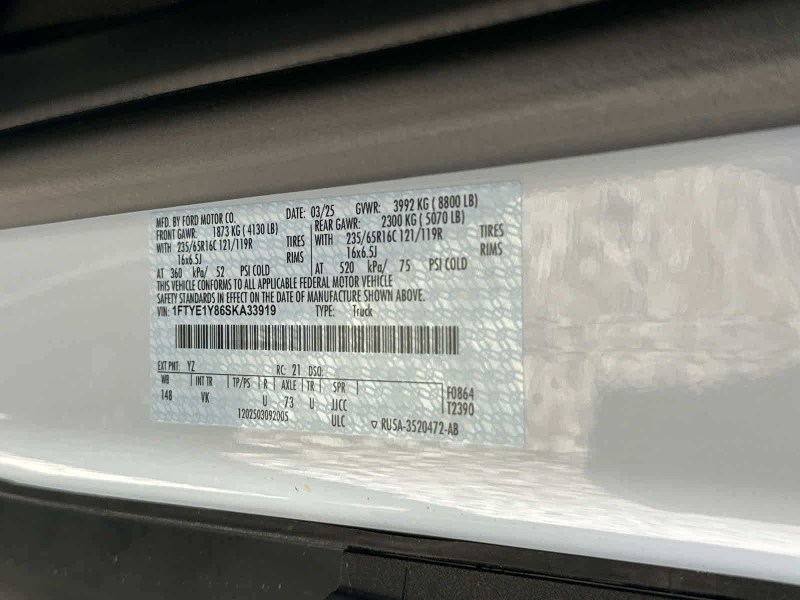 2025 Ford Transit Cargo Van