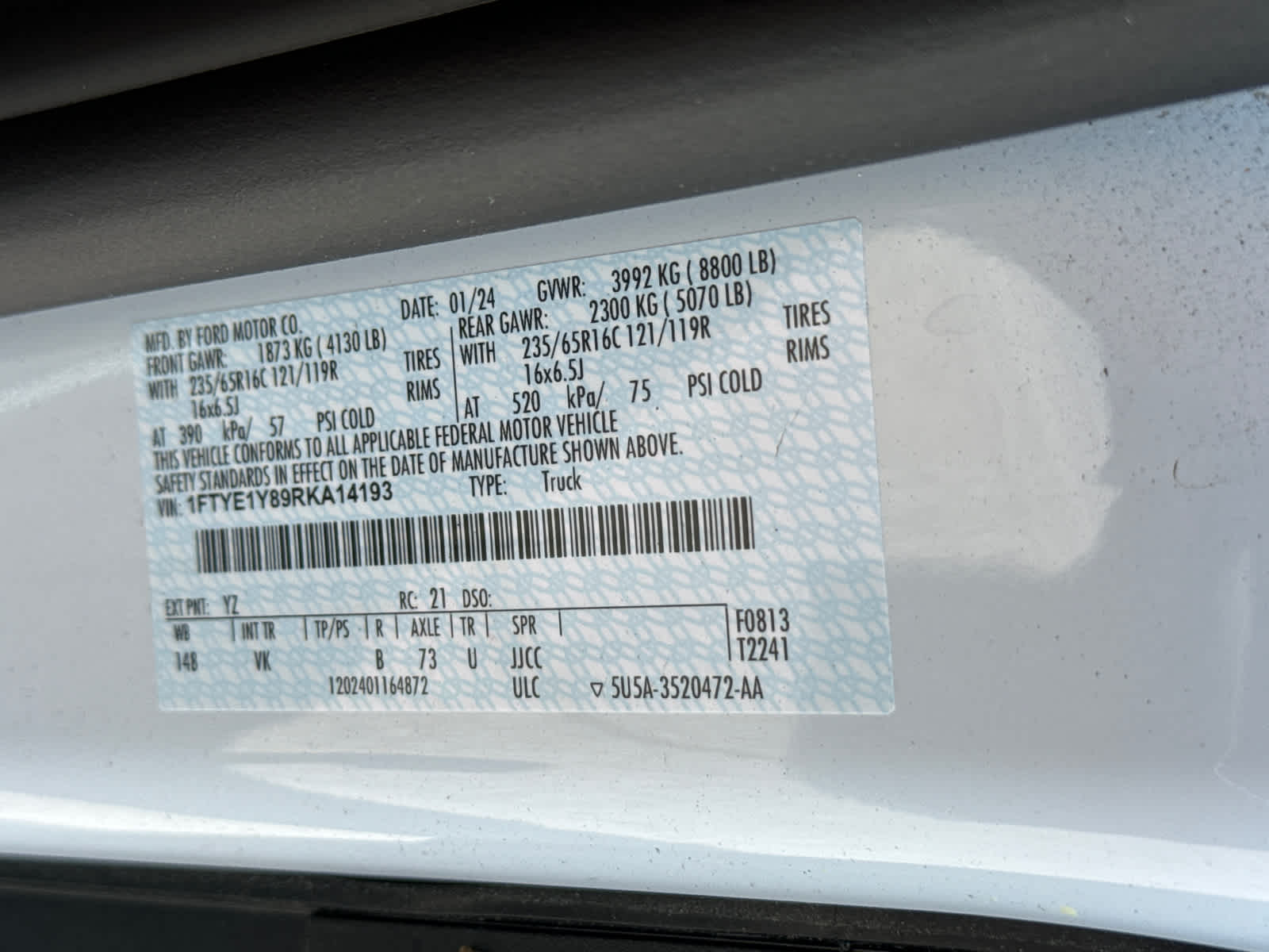 2024 Ford Transit Cargo Van