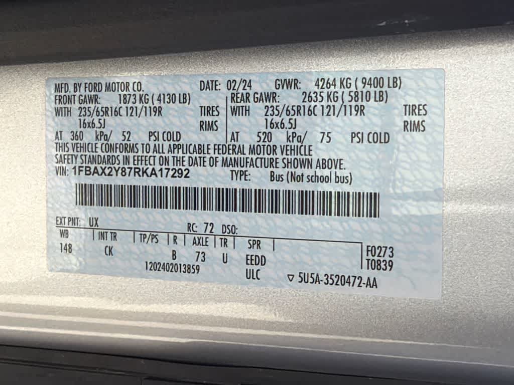 2024 Ford Transit Passenger Wagon XLT