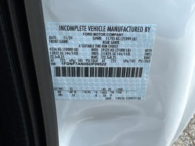 2025 Ford F-750 Straight Frame Gas Base