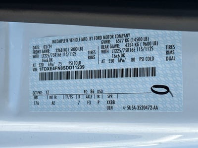 2025 Ford E-Series Cutaway E-450 DRW 158" WB
