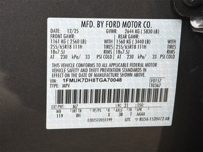 2026 Ford Explorer Active w/100A Pkg