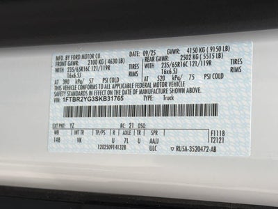2025 Ford Transit T-250 130" Low Rf 9070 GVWR AWD