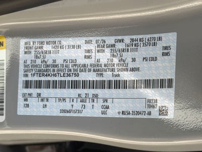 2026 Ford Ranger LARIAT