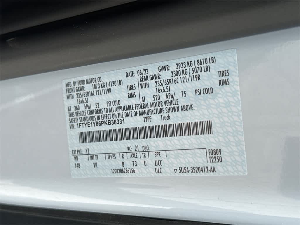 2023 Ford Transit T-150 130" Low Rf 8670 GVWR RWD