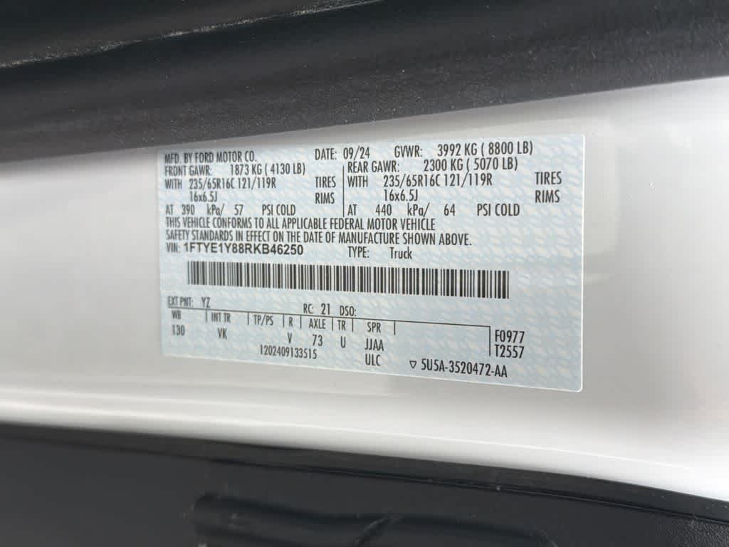 2024 Ford Transit T-150 130" Low Rf 8670 GVWR RWD