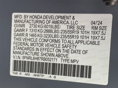 2024 Honda Odyssey Touring