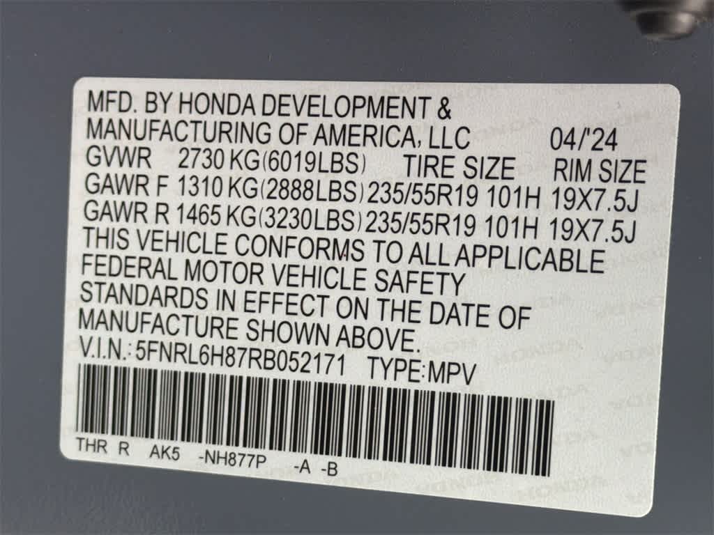 2024 Honda Odyssey Touring