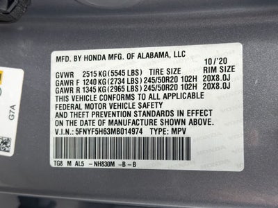 2021 Honda Pilot Touring 7-Passenger