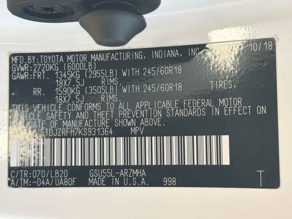 2019 Toyota Highlander XLE