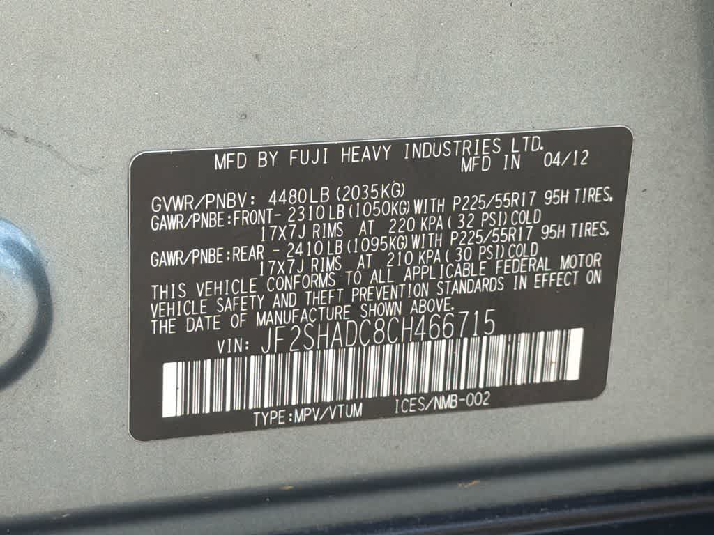 2012 Subaru Forester 2.5X Premium