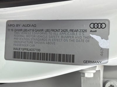 2020 Audi S3 Sedan S line Premium Plus