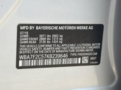 2019 BMW 750i xDrive 750i xDrive
